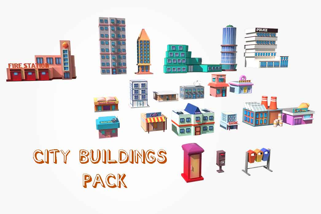 3d city buildings