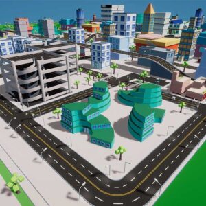3d cartoon city